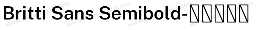 Britti Sans Semibold字体转换